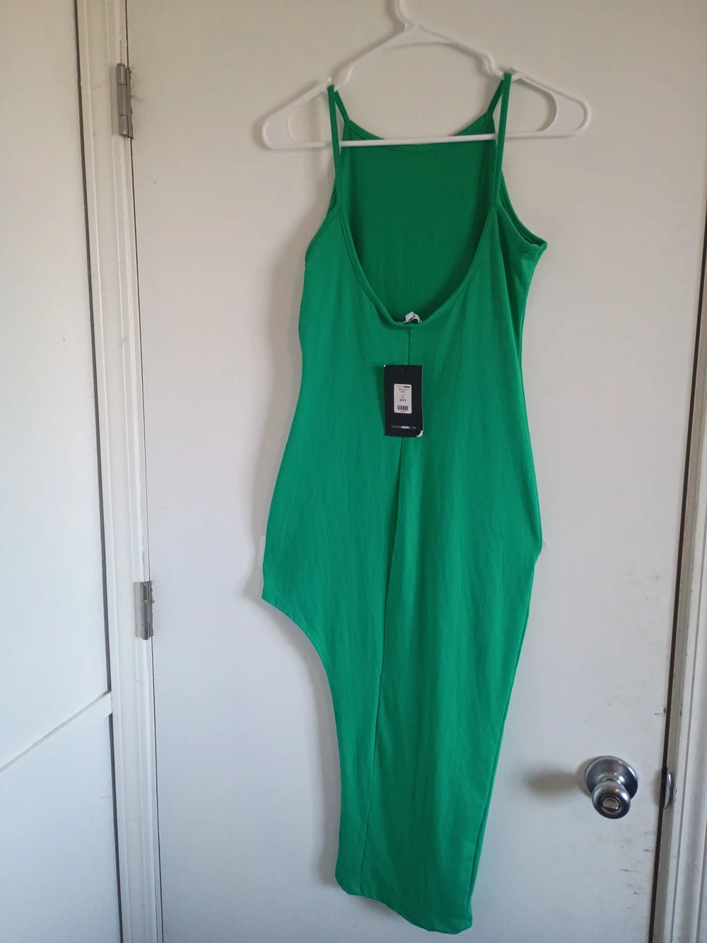 Fashion Nova Green Asymmetric Kids One-Piece Dress